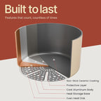 Bakken 5 Quart Ceramic Coated Stock Pot - Image 8