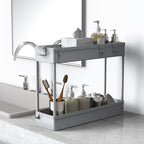 SPACELEAD Slim Storage Cart 4 Tier, Bathroom Organizer Rolling Utility - Image 3