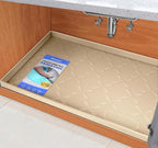 SIKADEER 28" x 19" Under Sink Mat Waterproof, Silicone Mat Kitchen Drawer Shelf by SIKADEER