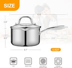Cyrosa 3.5 Quart Stainless Steel Saucepan - Image 4