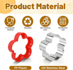 4 Pcs Flower Cookie Cutter Set, Stainless Steel Flower Biscuit Cutters - Image 3