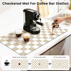 17" x 32" Checkered Dish Drying Mat - Image 3