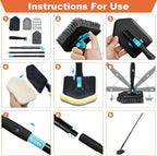 Long Handled Scrub Brush for Shower, 3-in-1 Cleaning Brushes - Image 6