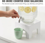 Beverage Dispenser 1 Gallon, Glass Drink Dispenser - Image 4