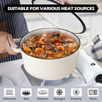 TeamFar 6Qt Dutch Oven, Enameled Cast Iron Dutch Oven Pot - Image 5