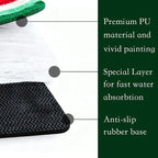 Summer Nautical Dish Drying Mat: 12’’x20’’ Red Green Absorbent Dish Drying Pad - Image 7