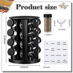 Yungyan Black Rotating Spice Rack Seasoning Organizer - Image 3