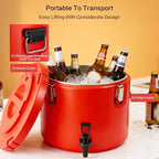 Insulated Beverage Dispenser, 20L/5 Gallon Thermal Hot & Cold Drink Dispenser - Image 5