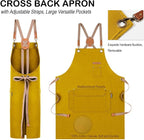 Chef Apron for Men Women with Gift Box Pack, Cross Back Apron with Pockets for - Image 3