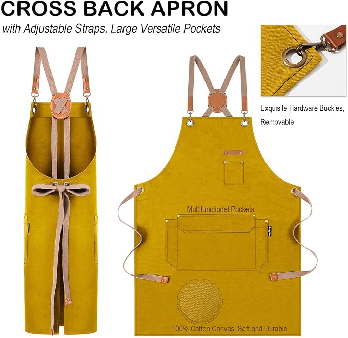 Genixart Chef Apron for Men Women - Image 3