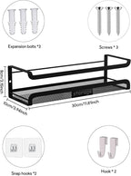Spice Rack Wall Mount with Hooks - Image 3