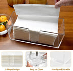 1 Pack Acrylic Paper Towel Holder, Countertop Napkin Dispenser - Image 3