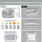 Gintan Camping Cutting Board, 9-in-1 Collapsible Chopping Board - Image 3