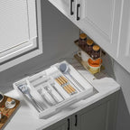 TIOPGHAD Bamboo-Silverware-Drawer-Organizer-Kitchen, Expandable Utensil Holder - Image 6