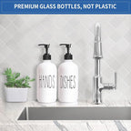 COHOSEGE 16 Oz Glass Soap Dispenser Set 2 Pack - Image 2