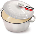 MUELLER HOME 7.5 QT Enameled Cast Iron Dutch Oven, Heavy-Duty Casserole Dish by MUELLERHOME