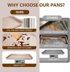 Wildone Baking Sheet Pan Set, Honeycomb Embossed Nonstick Baking Sheet 15x10 In - Image 8