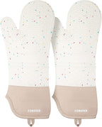 Extra Long Silicone Oven Mitts by FORATER