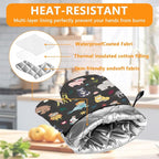 Cute Animals Oven Mitts and Pot Holders Sets 4Pcs, Extra Long Oven Gloves - Image 3