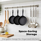 Hiceeden 4 Pack Small Cast Iron Skillet, 5-1/2 Inch Frying Pans - Image 4