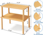 VERTORGAN Cabinet Organizer Shelf, Kitchen Counter Shelves, Bamboo Stackable - Image 4