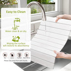 Large Stone Dish Drying Mat for Kitchen Counter, Collapsible Quick Dry Stone - Image 5
