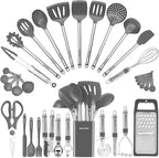 Kitchen Utensil Set-Silicone Cooking Utensils-33 Kitchen Gadgets & Spoons by BESTZMWK