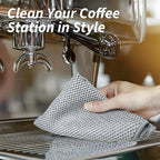 Barista Towel 6 Pack, Extra Thick Microfiber Coffee Cleaning Cloths, Espresso - Image 6