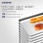 BIEAMA 10-Tier Half Sheet Pan Rack, NSF Bun Pan Rack, Aluminum Bakery Rack - Image 5