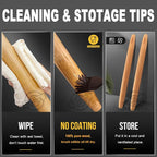 WALFOS French Rolling Pin and Silicone Baking Mat Set, Non-Stick Beech Wood - Image 7