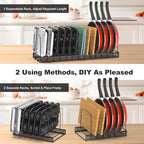 Housolution Cutting Board Organizer Rack, Expandable Baking Tray and Cookie - Image 3