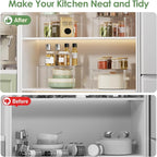 Delamu Clear Kitchen Cabinet Organizer, Stackable Cabinet Shelf - Image 2