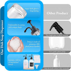 Glass Soap Dispenser with Pump, Countertop Soap and Lotion Dispenser Set of 2 - Image 7