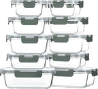 M MCIRCO 10-Pack Glass Food Storage Container by MMCIRCO