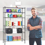 BestOffice | 6-Tier Wire Storage Shelves | 42x16x72 | Black | - Image 7