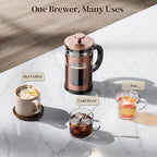 Veken French Press Coffee Maker 21oz 0.6 L, Single Serve Small Pot, Heat - Image 8