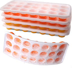Ice Cube Trays with Lids BPA Free, Dishwasher Safe by Select4U