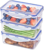 KIGI Food Storage Containers, 4 Sided Locking Lids, Leak-Proof & Stackable by KIGI