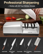 Electric Knife Sharpener for Kitchen – Professional 2-Stage 100% Diamond System - Image 5