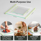 2PCS Glass Cutting Board with Silicone Grip, 80% Stronger Shatter Resistance - Image 3