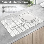 Stone Dish Drying Mats for Kitchen Counter, Fast Drying Collapsible Dish Drying - Image 3