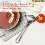 2 Pcs Gravy Ladle with Pour Spout 7.8'' Stainless Steel Small Ladle Sauce Soup - Image 6