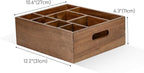 VaeFae Acacia Wood Caddy Organizer, Napkin and Paper Plate Holder, Wooden - Image 3