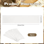 4 Rolling Pin Covers 14.96 x 1.97 Inch Cotton White Rolling Pin Sock Sleeve - Image 2