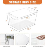 Freebat 12 Pack Large Clear Plastic Storage Bins, Plastic Containers - Image 2