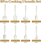 LIANYU 8Pcs Kitchen Cooking Utensils Set, Silicone Utensil Sets, Heat Resistant - Image 2