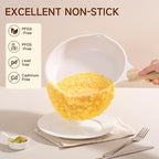 JEETEE 11 Inch Nonstick Frying Pan, Stone Coating Cookware, Nonstick Omelette - Image 4