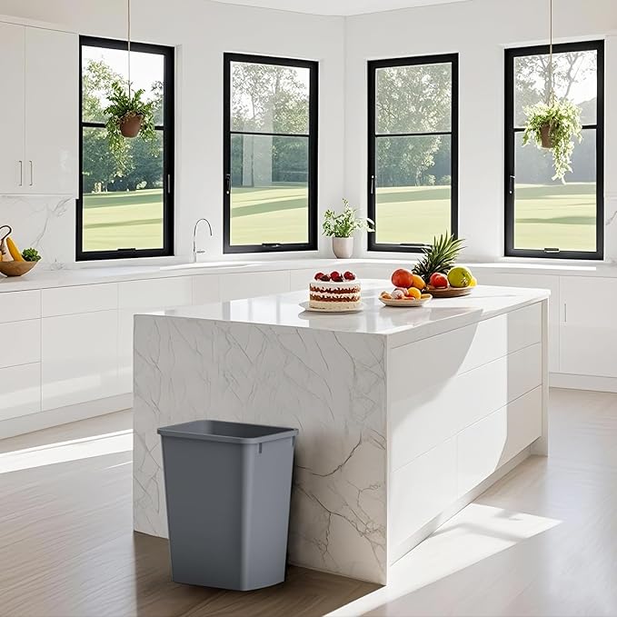 ROOMTEC Lightweight and Durable Slim Trash Can, 35QT Kitchen Trash Can - Image 6