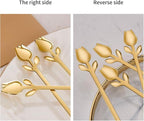 Gold Small Coffee Spoon Holder Set, Swan Base - Image 7