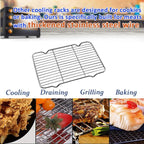 Oven Roasting Rack 11 x 15.4 inch Rectangle Baking Cooling Steaming Grilling - Image 7